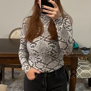 Snakeskin Turtleneck
